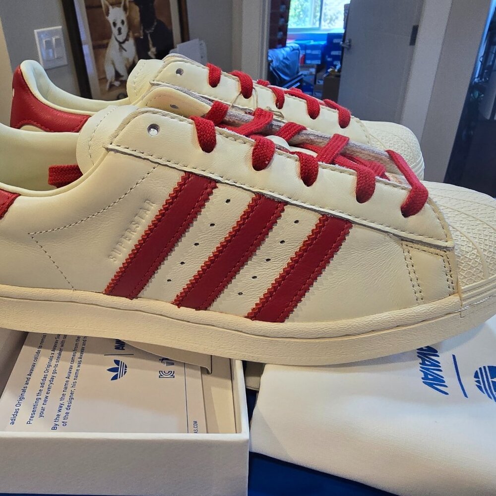 adidas Avavav x Superstar Superfinger Pack - Cream Scarlet 7 W - JP7142 Shoes